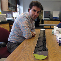 Nick Balascio, associate professor of geology at William &amp; Mary, was part of a team of scientists studying biogeochemical markers left in lake sediment to reconstruct human activity patterns on the Faroe Islands. (Photo by Joseph McClain/W&amp;M News)