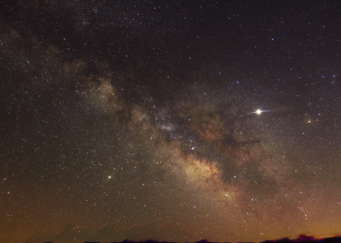 Milky Way galaxy pictured in the night sky (Photo by Tyler Hutchison)