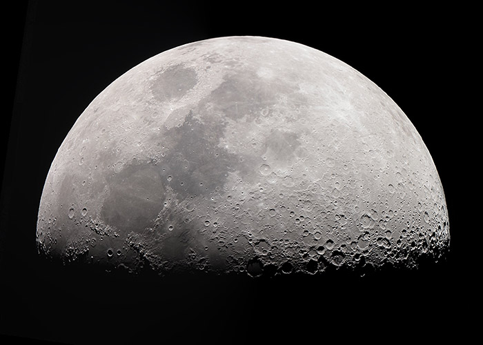 Details showing the moon's surface (Photo by Tyler Hutchison)