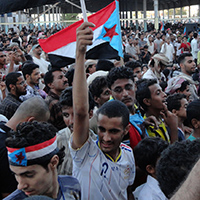 Protesters in Aden, Al Mansoora during the Arab Spring 2011
