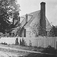 Exterior of Bray school building circa 1930