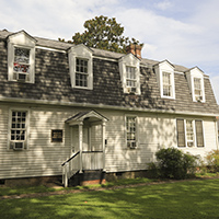 Exterior of a small white building