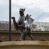 The Griffin statue 