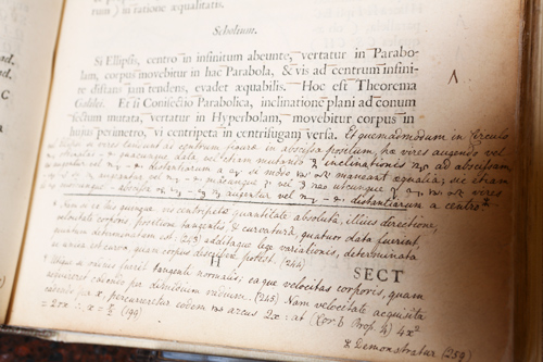 An annotated page of W&amp;M's ’Principia‘