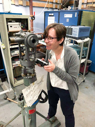 Saskia Mordijck working at the LAPD — the LArge Plasma Device at UCLA. (Courtesy photo)