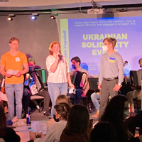 Students at Ukraine solidarity event