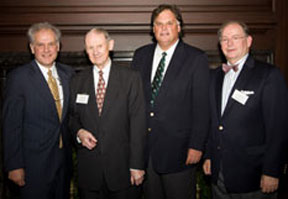 Dean Lawrence B. Pulley (l to r), Hays T. Watkins, Jr., Gene R. Nichol and Franklin E. Robeson.