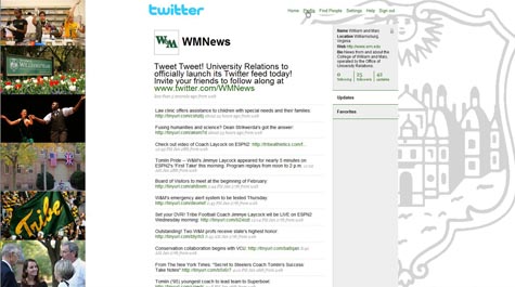 W&M on Twitter