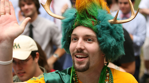 Green and gold mohawk