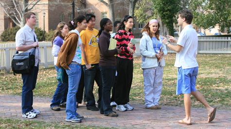 Touring the college, touring the area