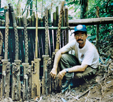 Seven 50-caliber machine guns recovered from a U.S. aircraft crash site in the jungles of Southeast Africa (photo courtesy of Robert Mann '81)