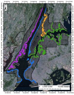 The subgrid inundation model allows fine-scale resolution of coastal flooding.