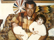 Neal's grandfather, Billy Ray Williams, holds her mother and uncle.