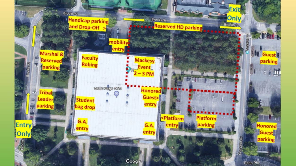 332nd Charter Day Parking Layout