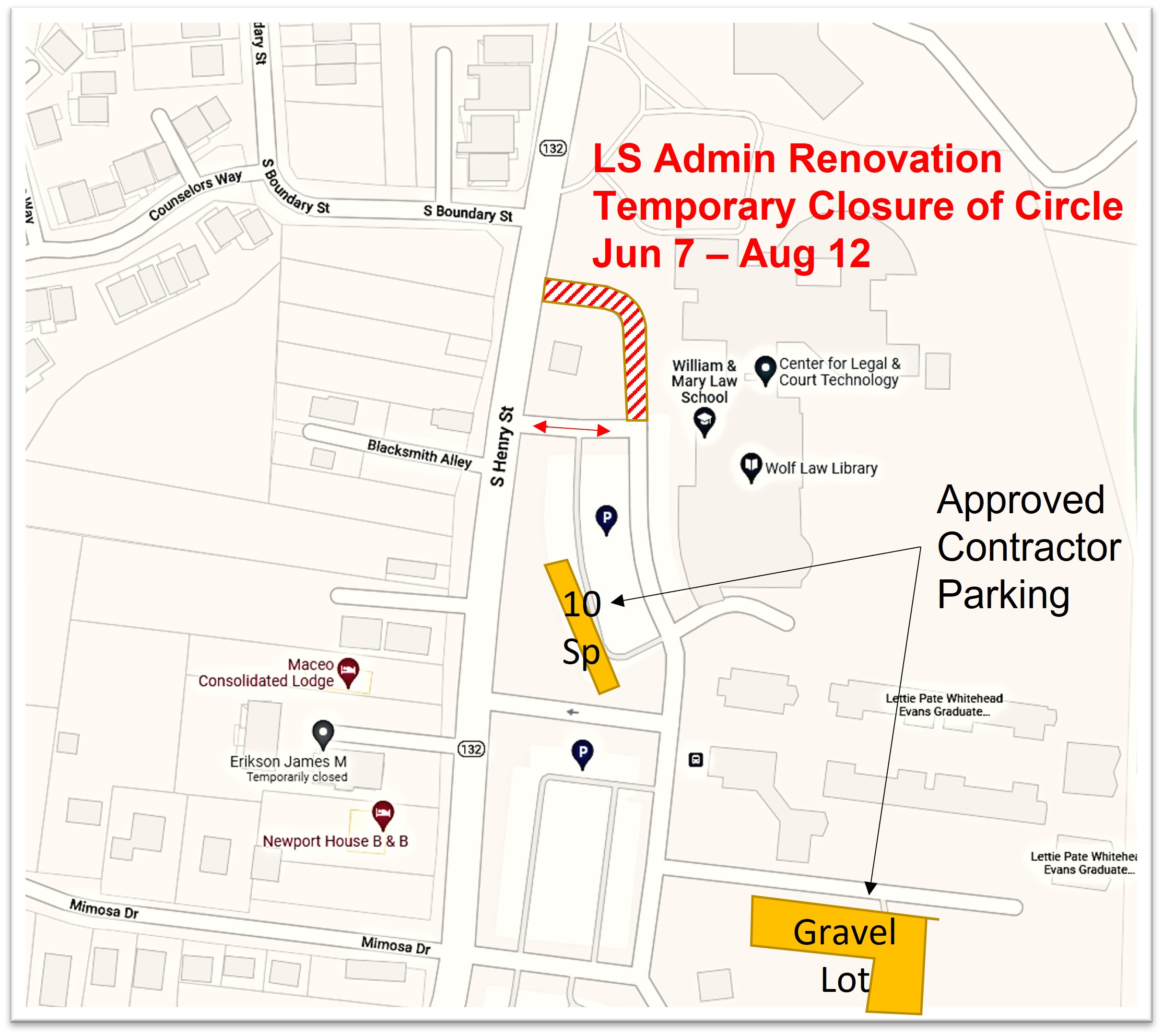 Law School Road Closure