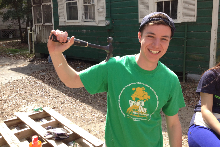 Branch out student on construction site