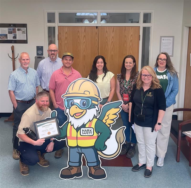 Jeremy Smith (bottom left) awarded the April 2026 EH&amp;S Safety Champion Award
