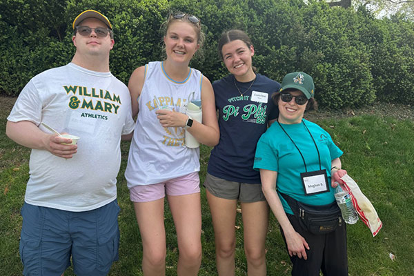 Two W&M sorority members with two Arc clients at the 2025 Spring Arc Carnival.
