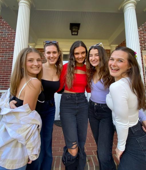Group Posing by House