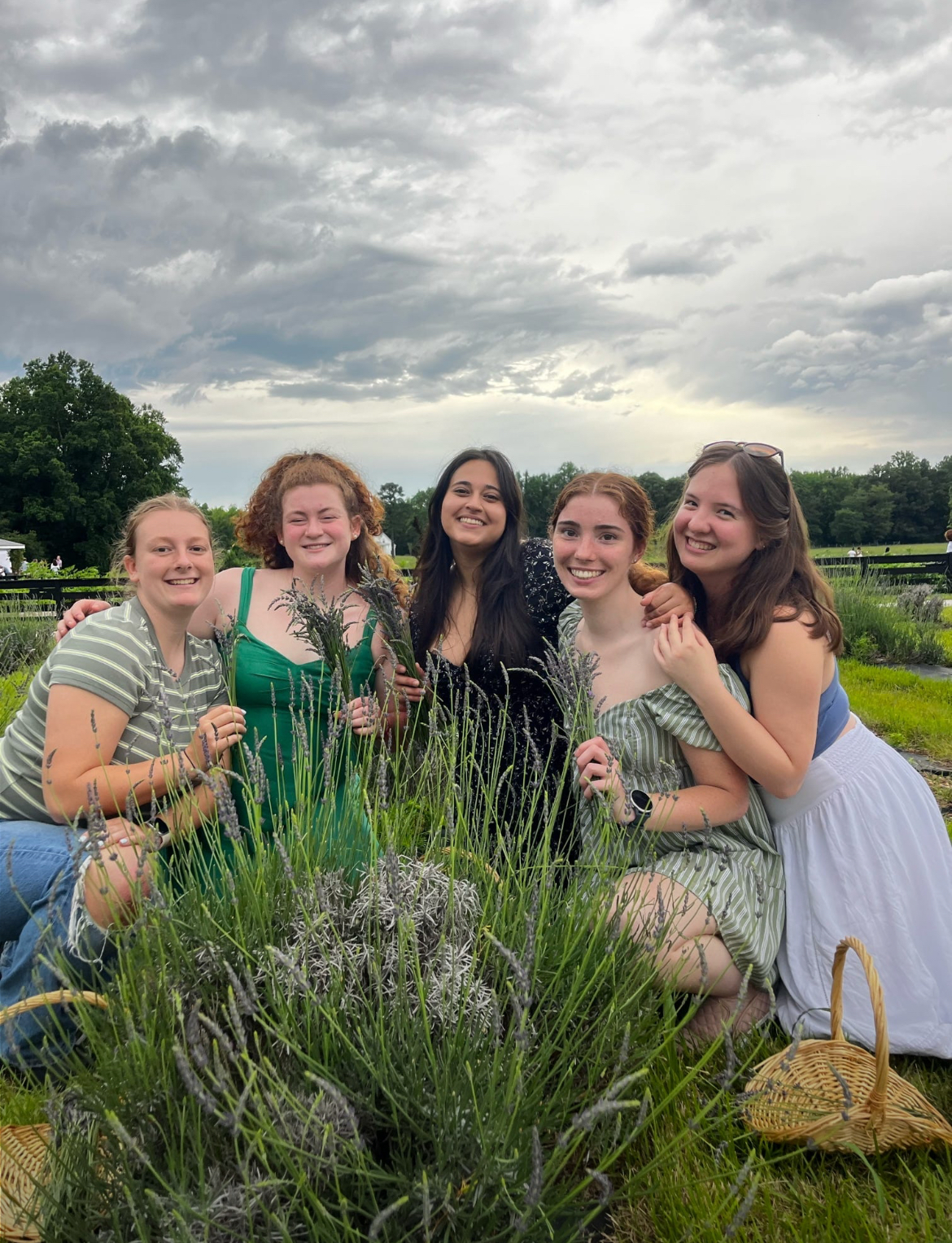 GPhi members at lavender farm