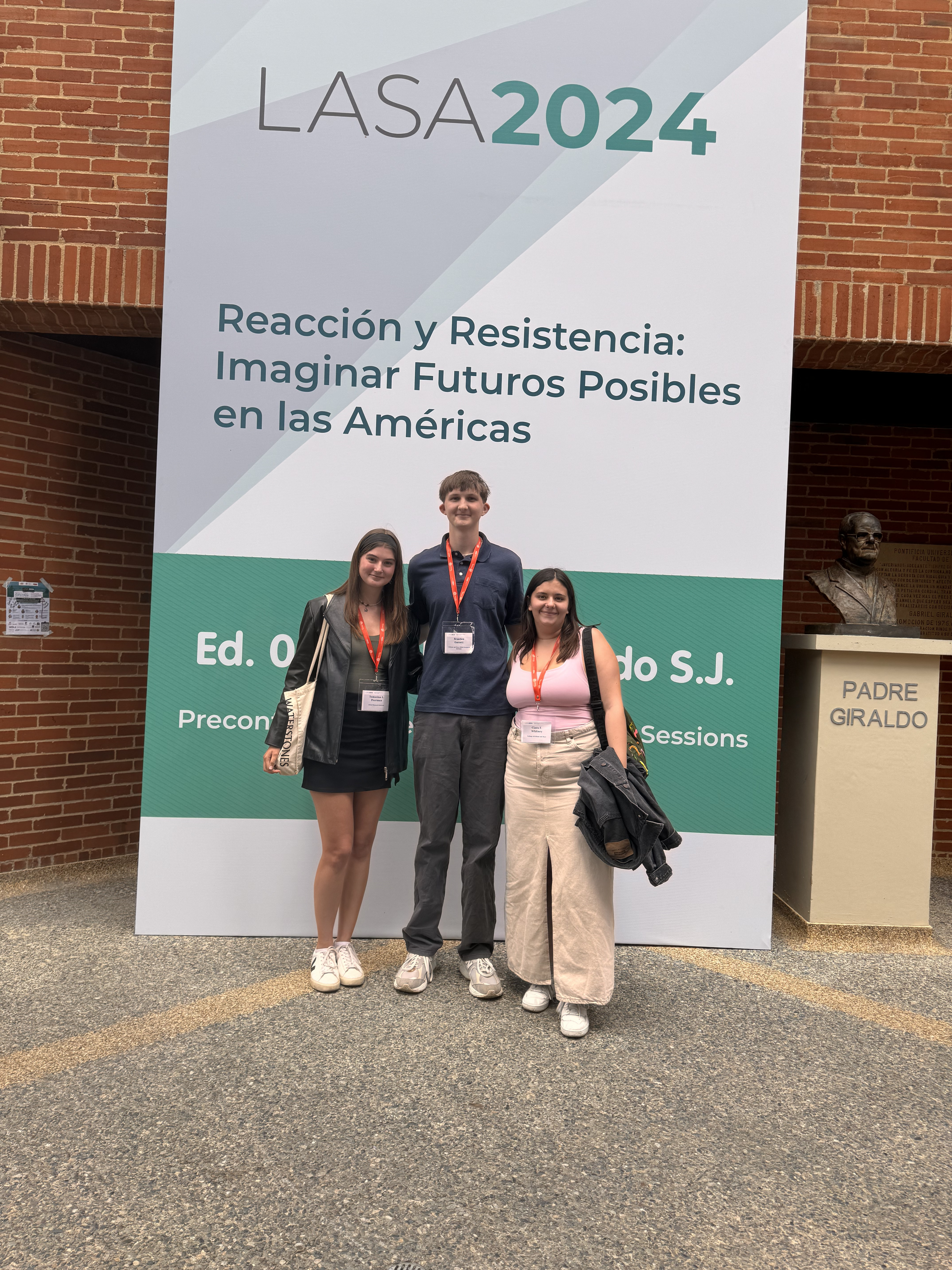 Pearman, Garrett, and Whitney attending the 2024 Latin American Studies Association conference