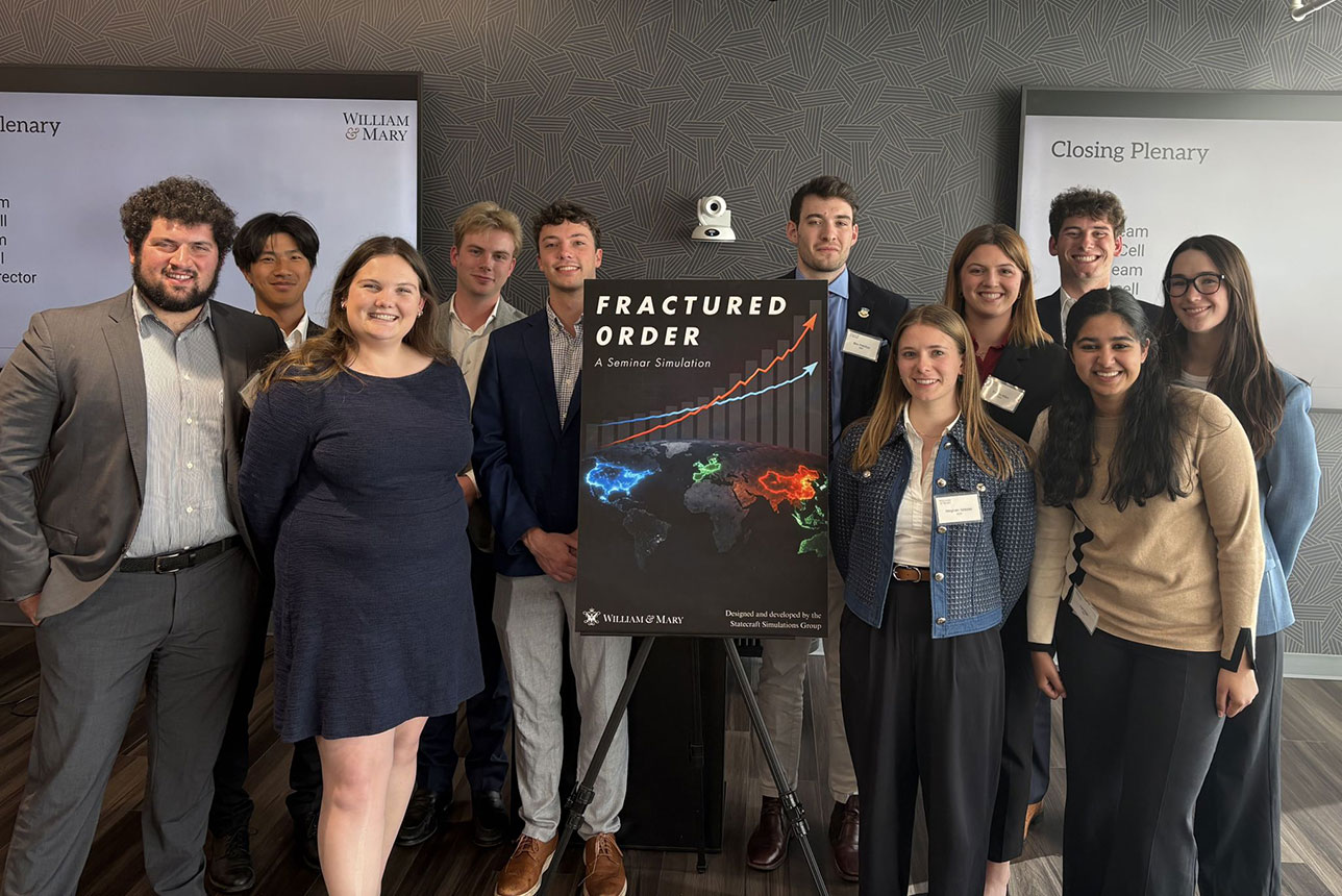 Students will work with high-level policy planners as part of the Statecraft Simulations Group, which develops interactive exercises to help the U.S. plan for complex future geopolitical scenarios. Pictured here are participants in the first of these simulations, which took place this spring in Washington, D.C. (GRI photo)