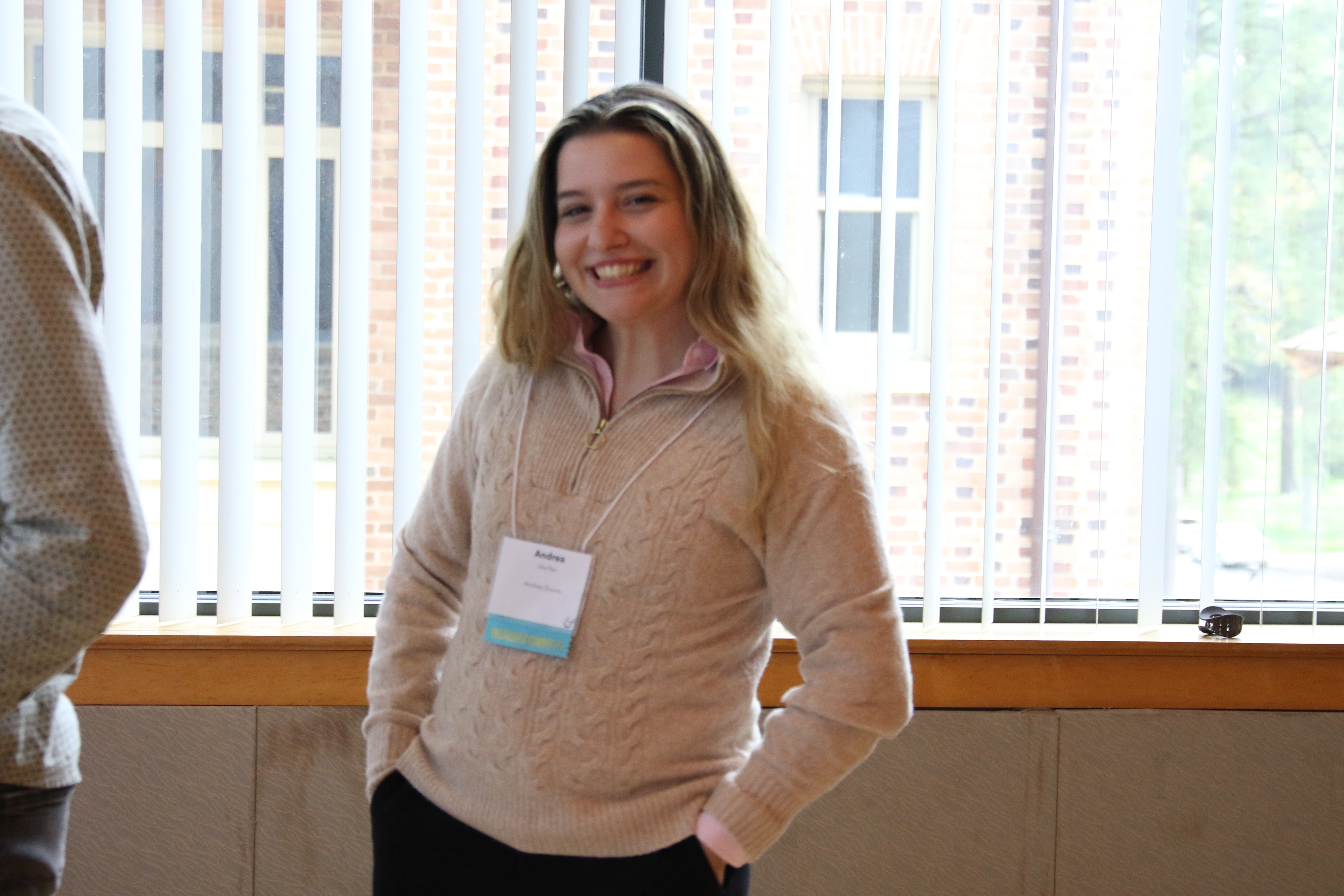 Andrea at registration table 2023