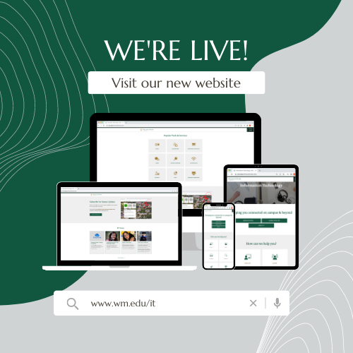 Several examples of the new IT website across devices