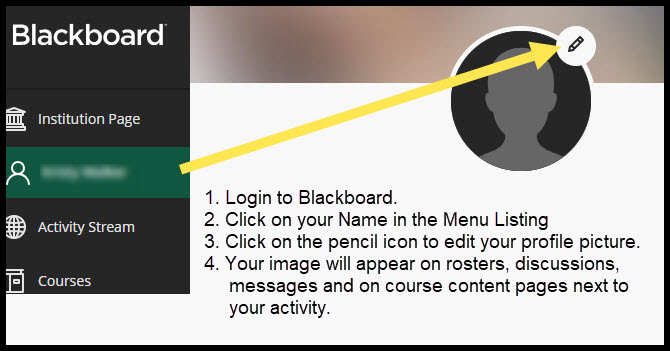 Steps for uploading a profile photo