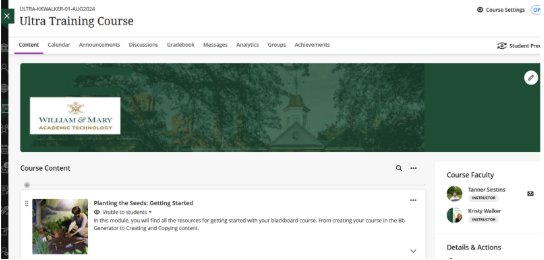 Blackboard Ultra Courses