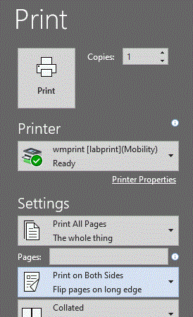 Duplex Printing