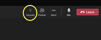 Use the keypad to select numbers within a call. 