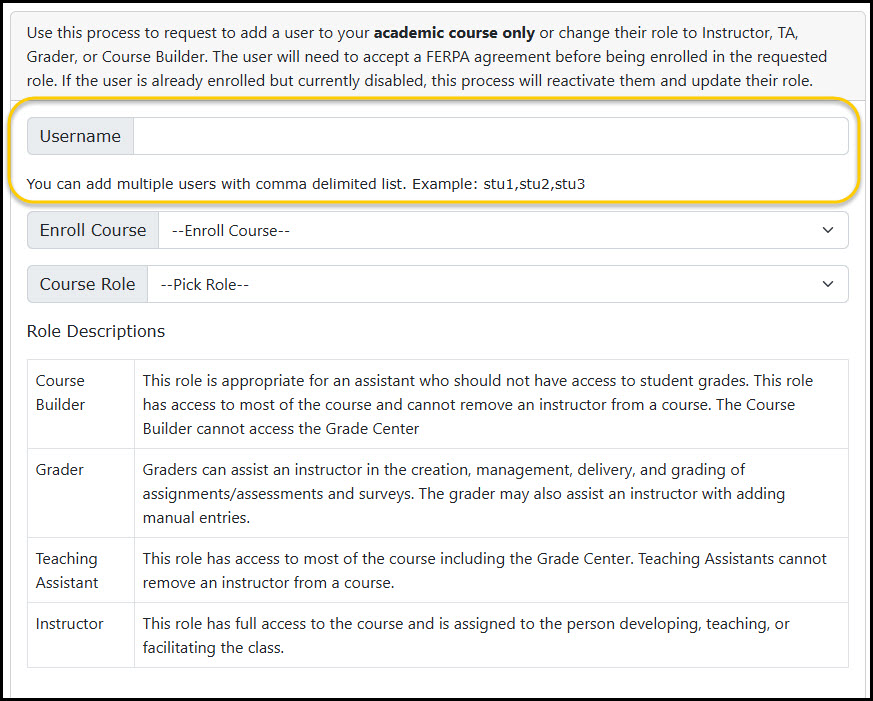 Managing User Enrollments