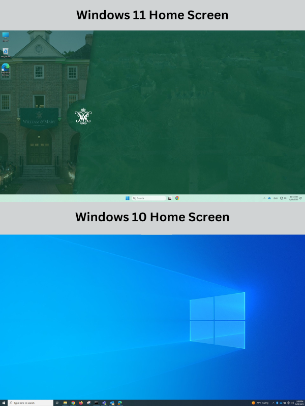 Windows 10 vs Windows 11 Home Screens