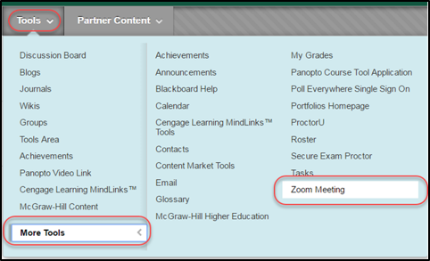 Adding Zoom to your Blackboard course