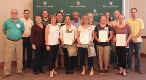 Service award recipients and supervisors from W&M IT.
