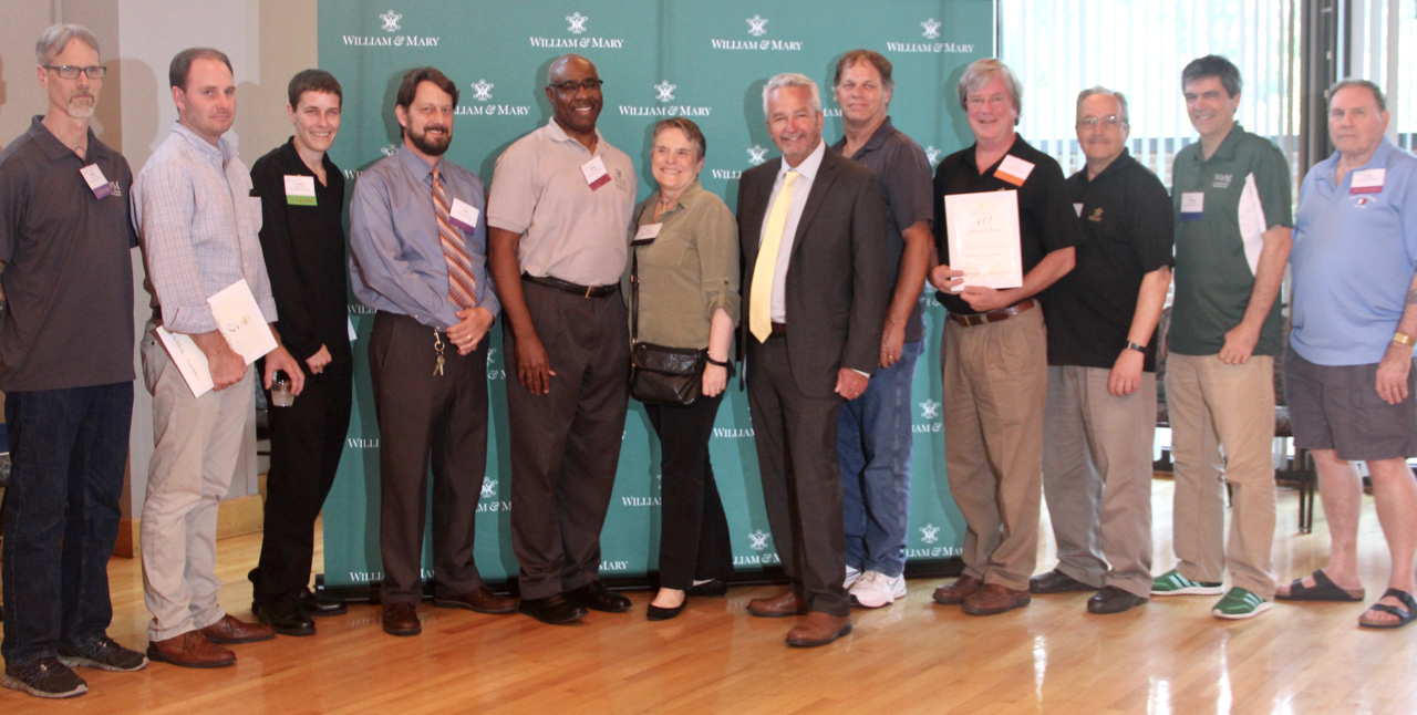 16 W&M IT staff members were recognized at the 2018 Service Awards ceremony.