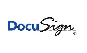 Image of the DocuSign logo, in blue and black