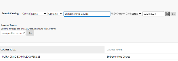 Bb Ultra Course Demo