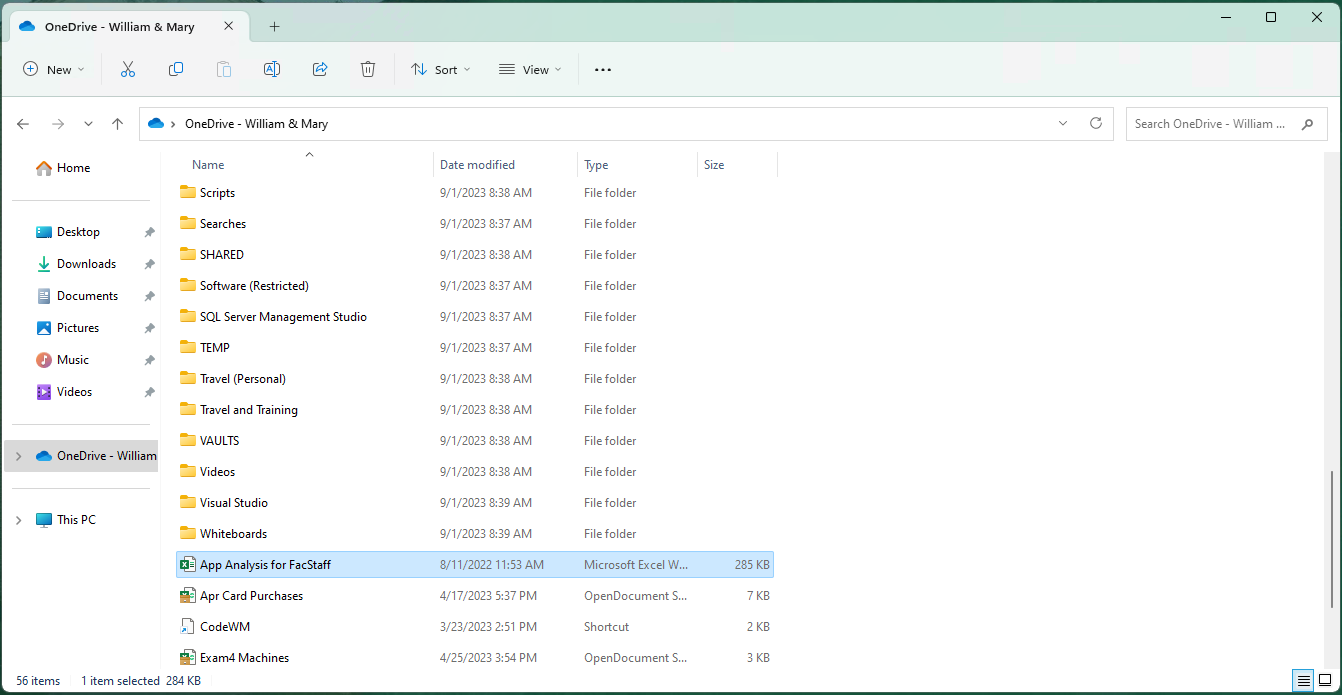 OneDrive Access from File Manager Nav Bar