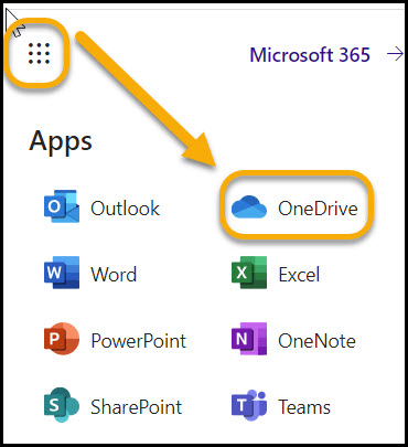 Apps OneDrive