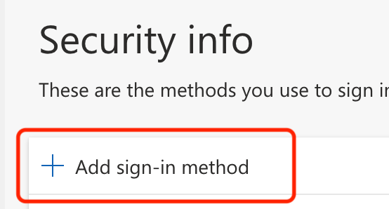 Add sign-in method button
