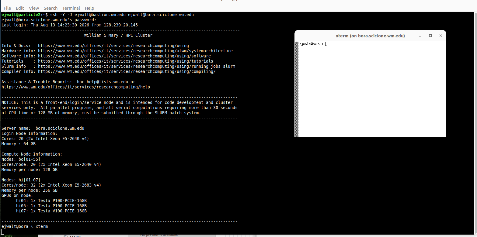 ssh to host with graphics through the bastion host