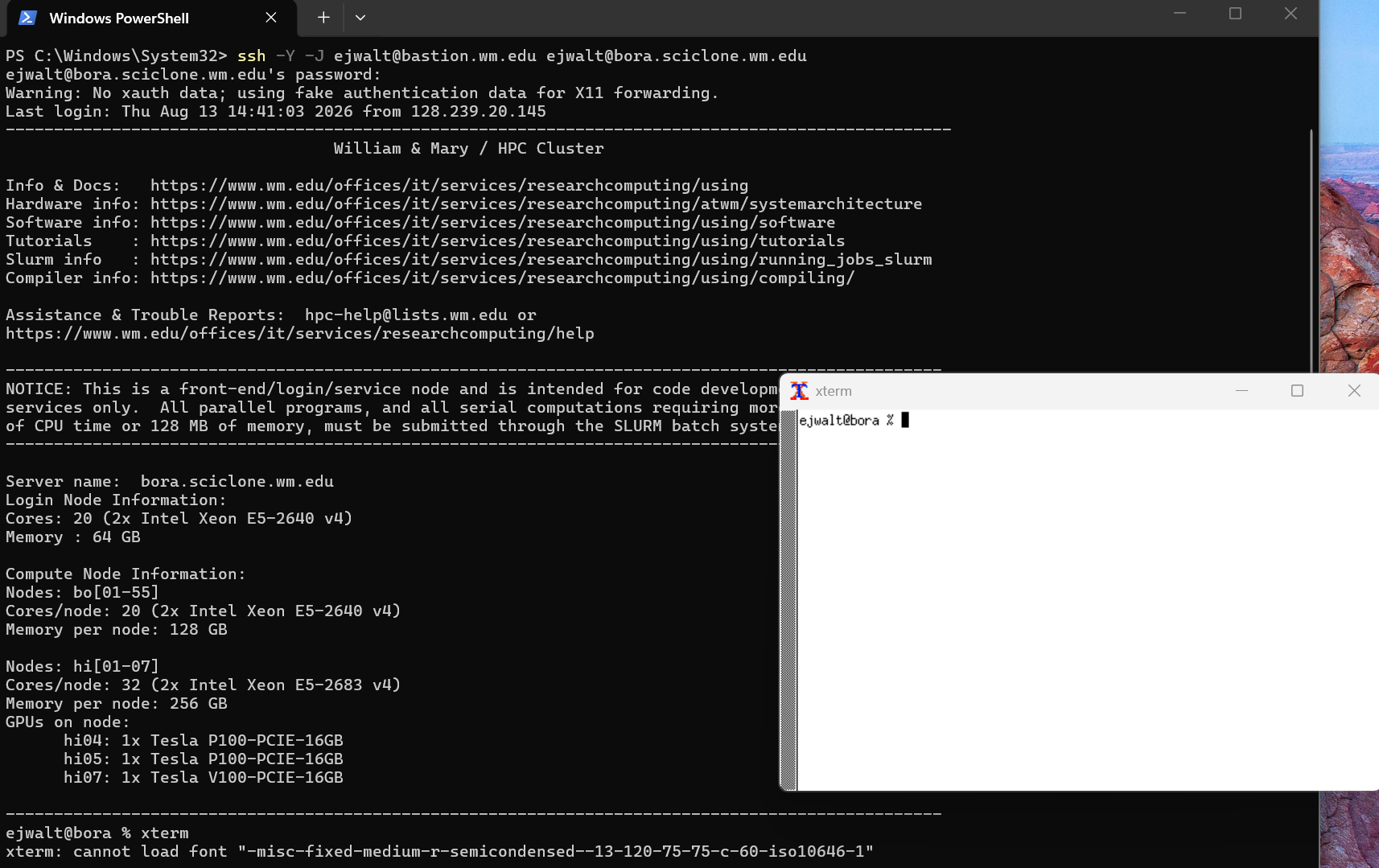 ssh to host through bastion with graphics