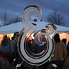 Ampersand ice scuplture