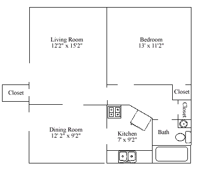 Ludwell one-bedroom apartment type two