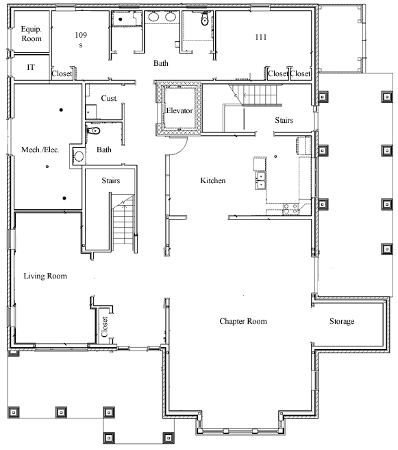 Kappa Sigma first floor plan.