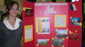 Sophia Druet '12 represented Sciences Po Lille in France at a past International Expo
