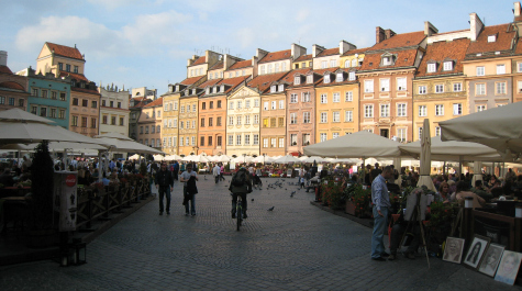 The square of the Stare Miasto (old town) in Warsaw, Poland. The old town was literally leveled by Germans as they left the city in 1945, and so had to be rebuilt. Courtesy of John Nezlek.