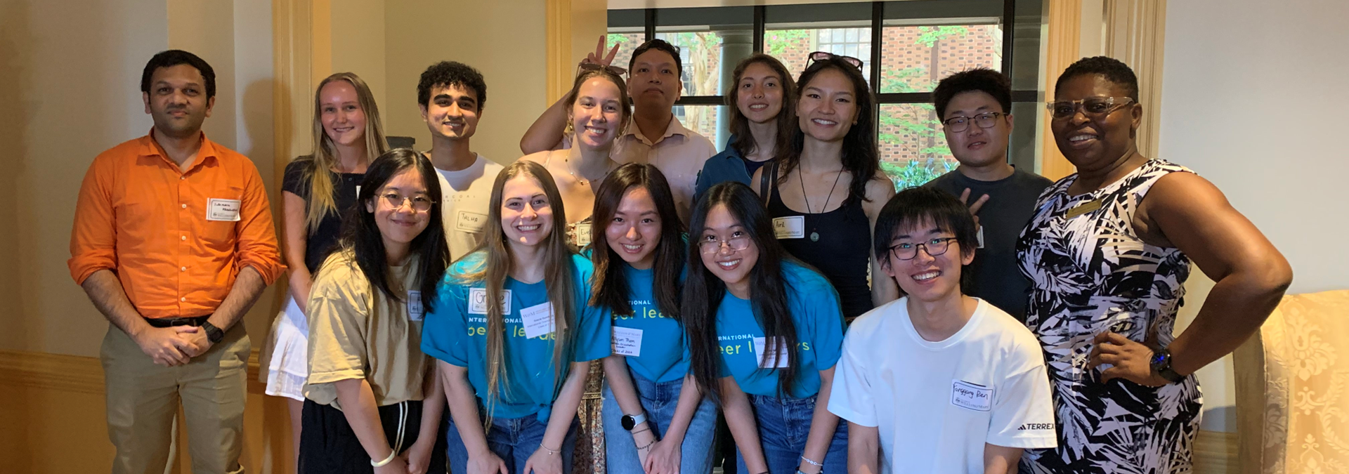 students, smiling, indoors, group